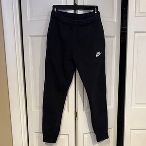 Nike Men's Black Joggers with White Logo
